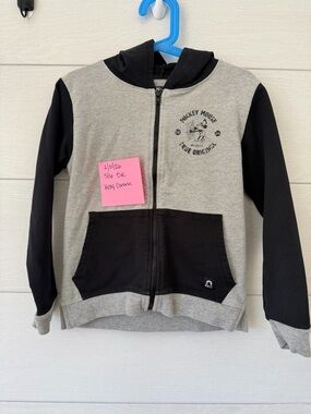 Mickey Mouse Black & Gray Zip Hoodie for Kids